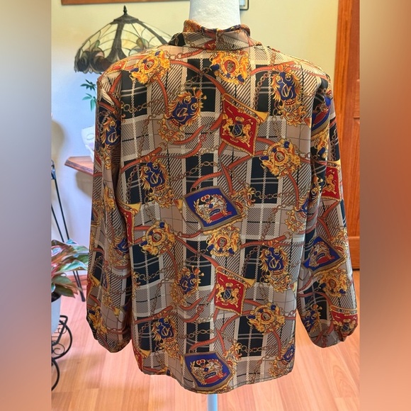 Impressions Vtg Style Women’s Top/Blazer Size 10 Long Sleeves Padded Shoulders - Picture 2 of 16